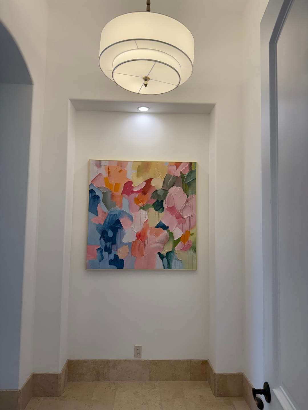 Customer photo review of Colorful Flower Textured Painting Canvas #FP054