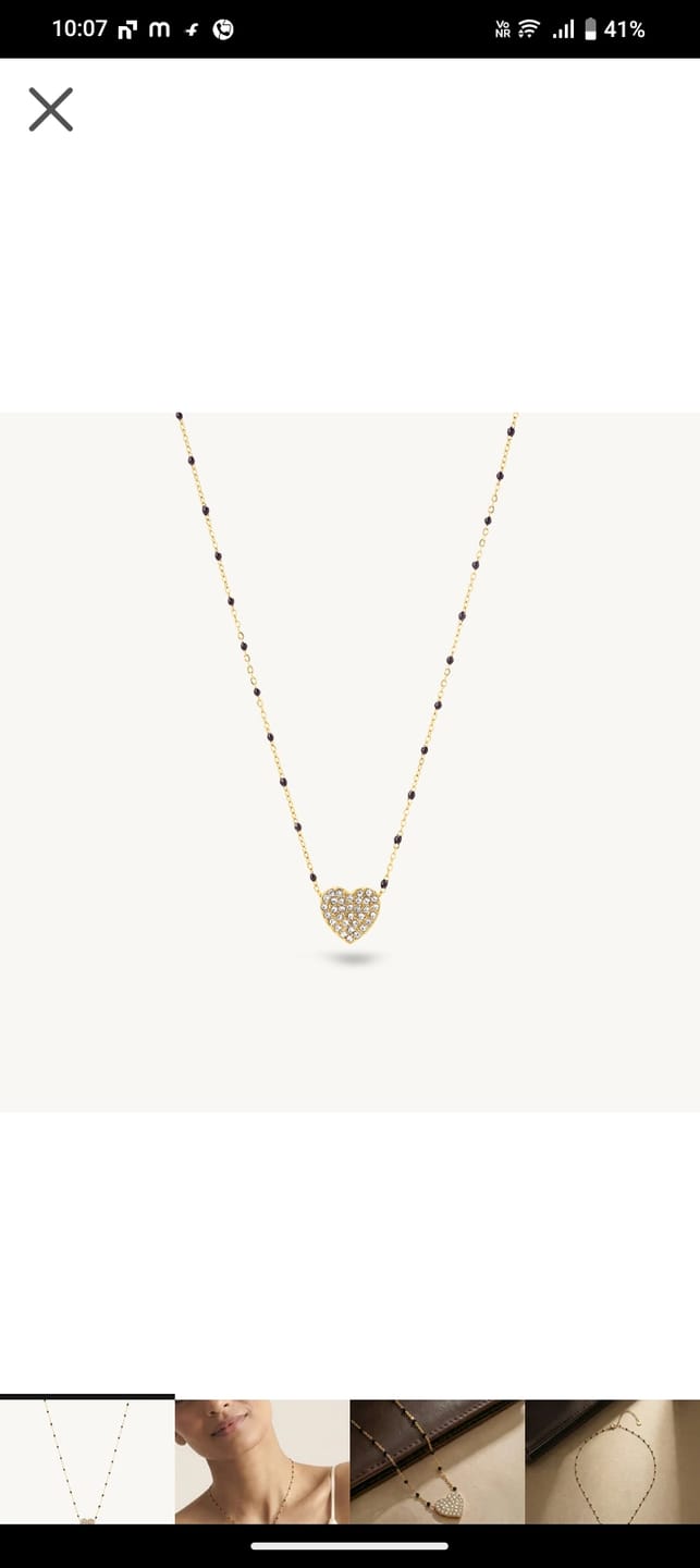 Customer photo review of Crystal Disc Glow Demifine Mangalsutra