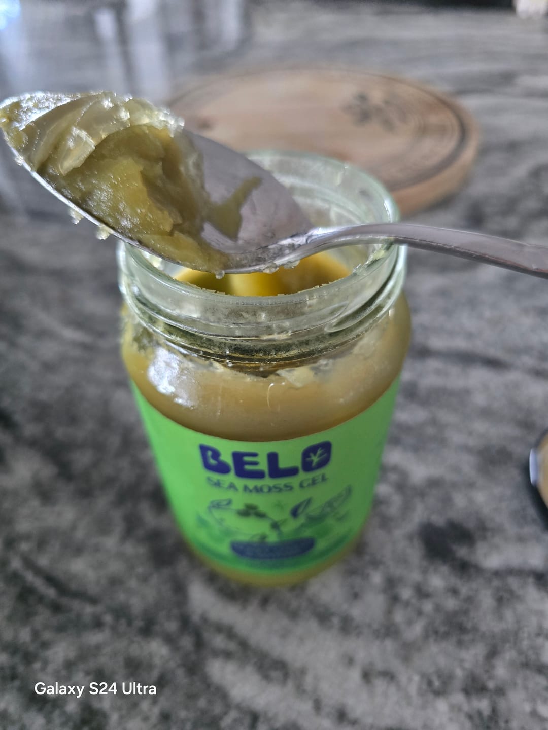 Customer photo review of Belo Sea Moss Gel - Soothing Honey Lemon & Matcha