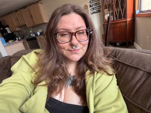 Customer photo review of Kitten Eyeglasses