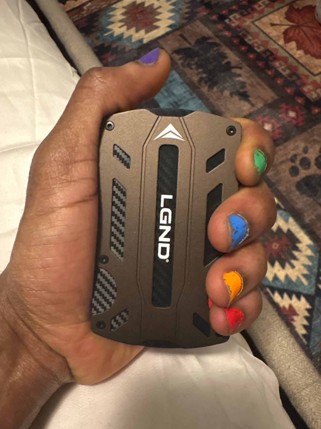 Customer photo review of Tactical Wallet — Aircraft-Grade Aluminum