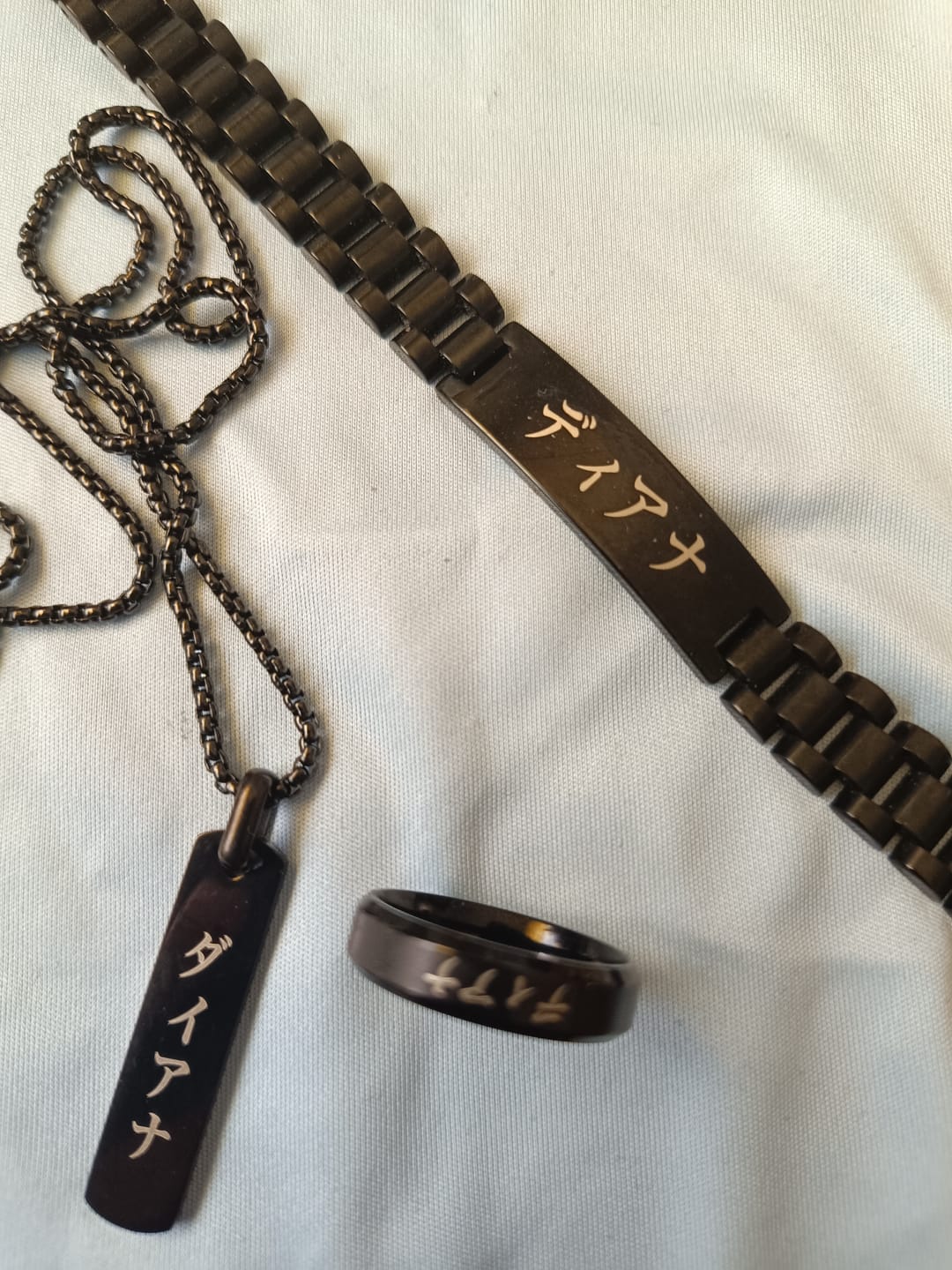 Customer photo review of Collier Japonais Gravé Homme