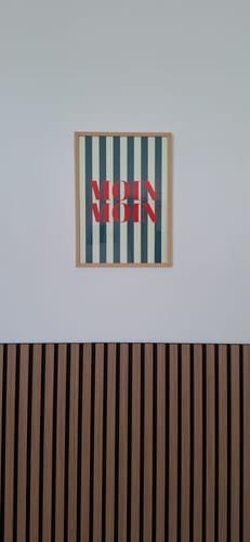 Kundenbewertung mit Foto zu Moin, Moin | Typografie Poster