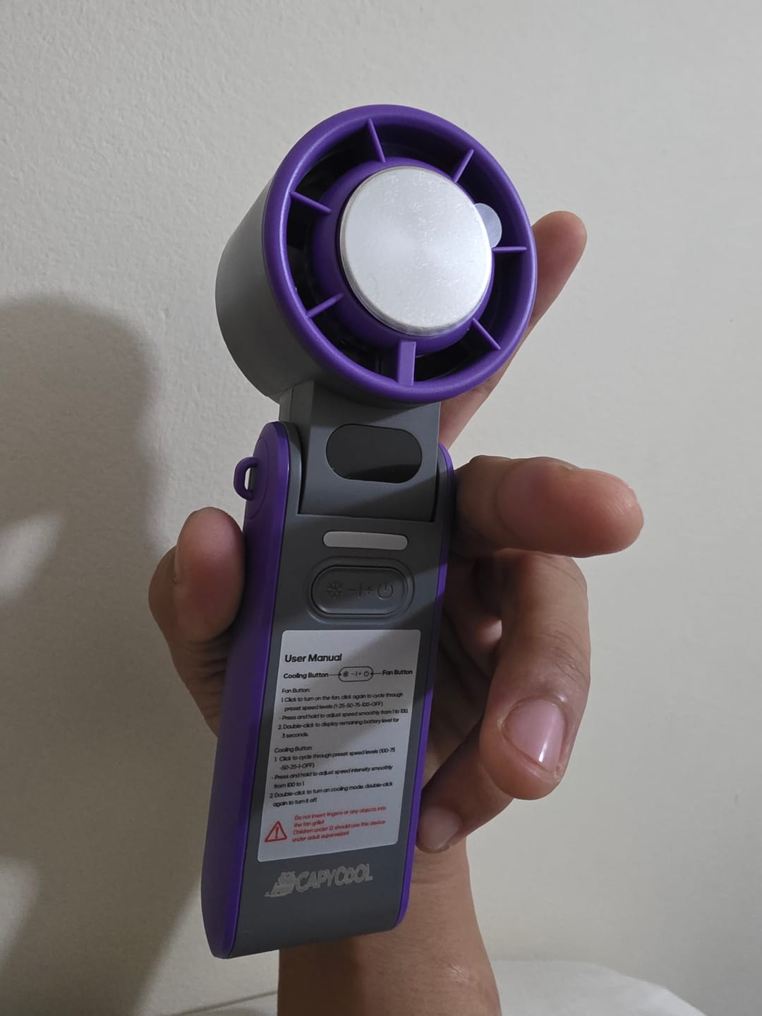 Customer photo review of Foldable Turbo Fan with Ice Compress