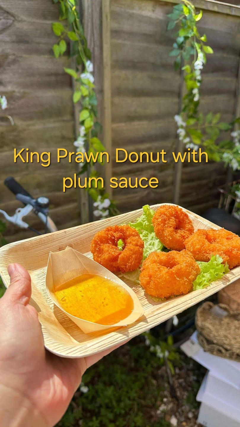 Customer photo review of 8" / 20 cm Square Palm Leaf Disposable Plate