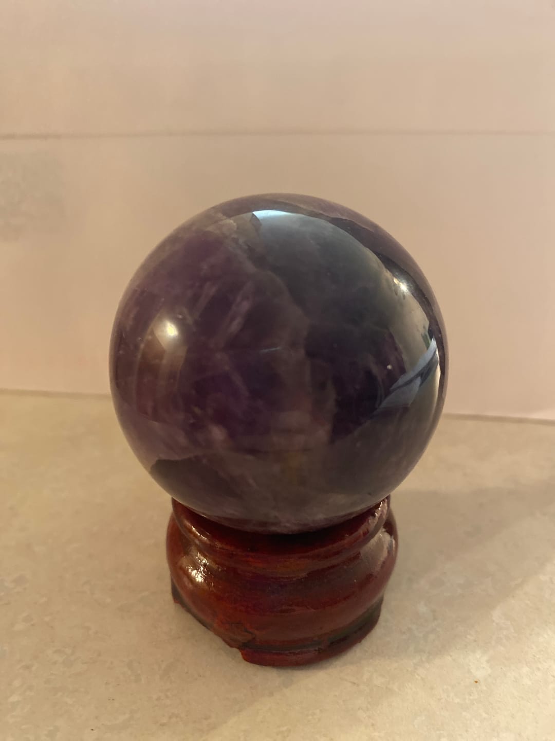 Customer photo review of Amethyst Sphere