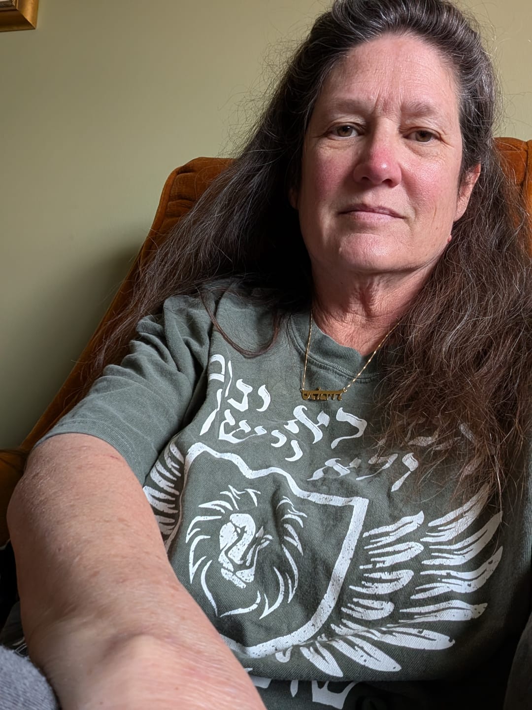 Customer photo review of הנה לא ינום ולא יישן | Psalm 121 Heavyweight T-shirt