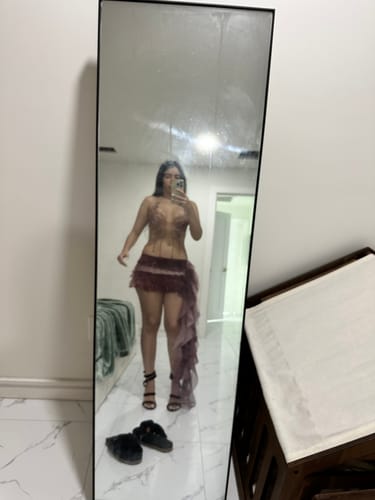 Customer photo review of Sheer Ruffle Skirt