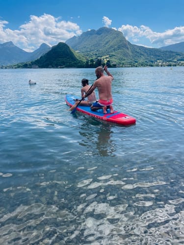 Customer photo review of Aquaplanet PACE 10'6 Inflatable Paddle Board Package - Lagoon