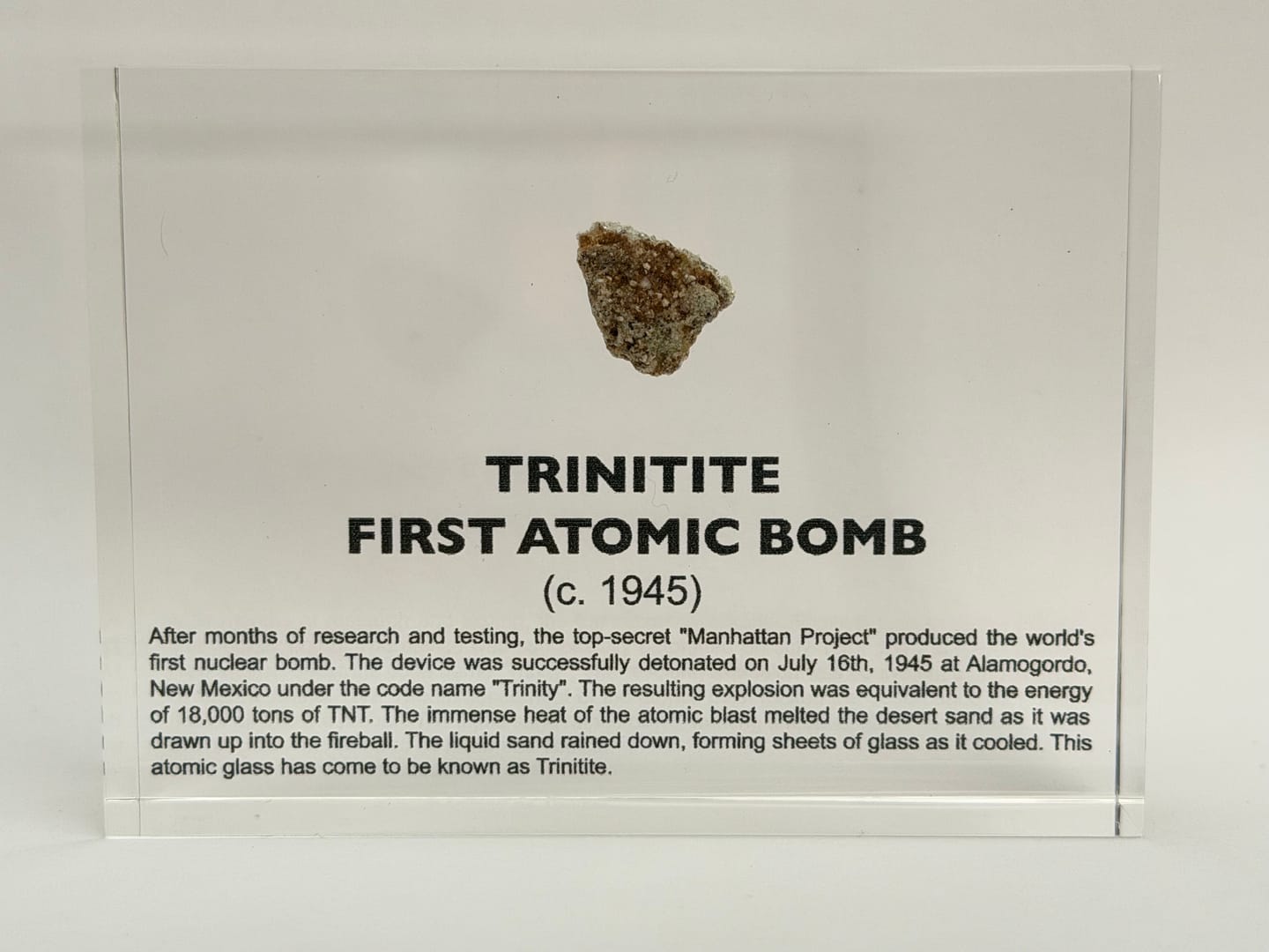 Customer photo review of Trinitite (First Atomic Bomb)