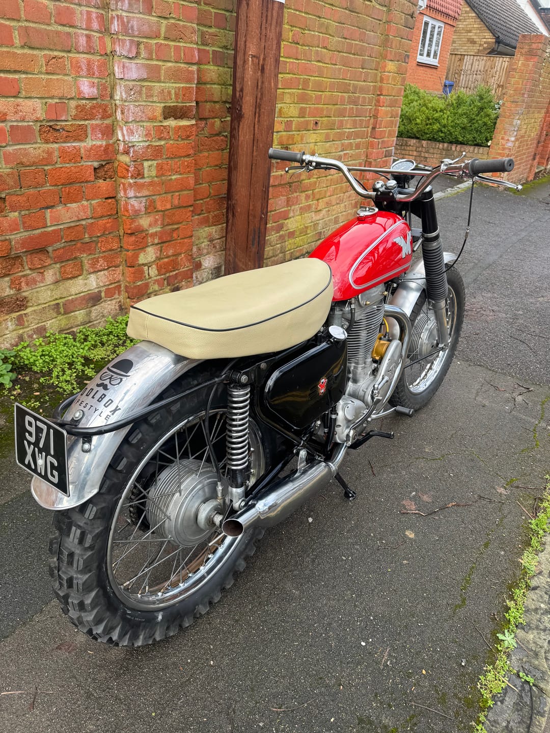 Customer photo review of Classic Metal Pressed 7×5 Motorbike Number Plate