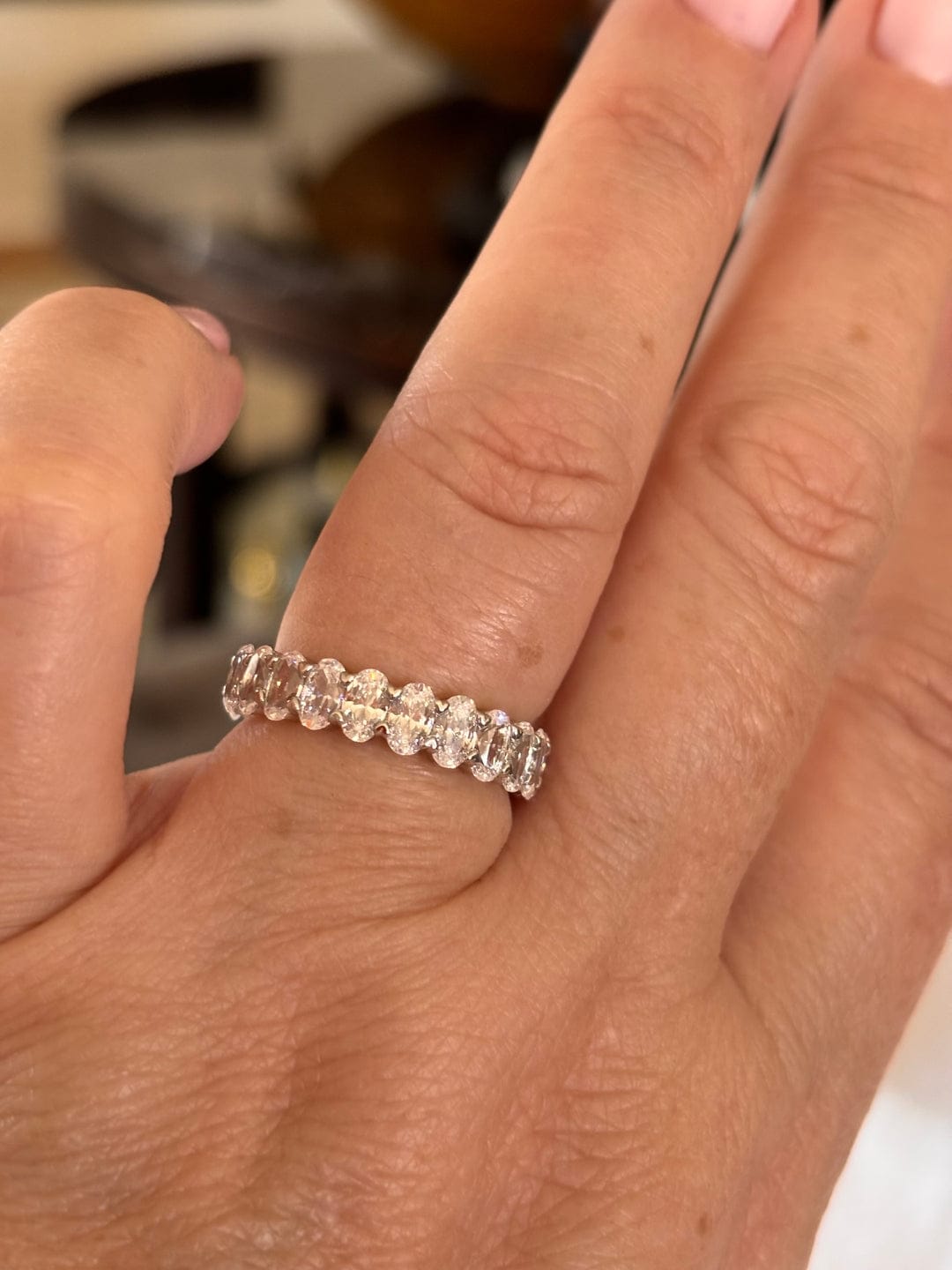Customer photo review of S925 3PC 4.0Ct Oval Cut Wedding Ring Set Travel Ring For Her With Two Classic Wedding Bands