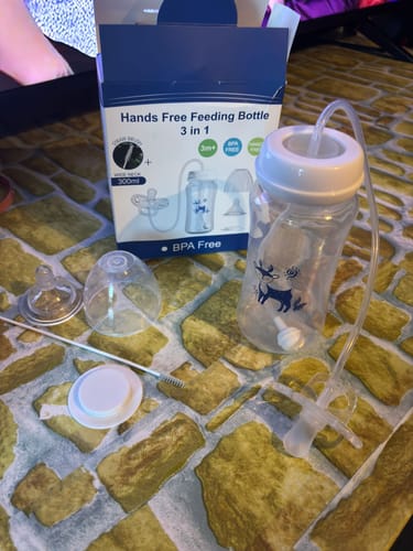 Customer photo review of Hands-Free Baby Bottle