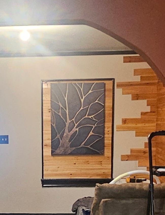 Customer photo review of Bronze Branches – Abstract Tree Silhouette Wall Art Canvas