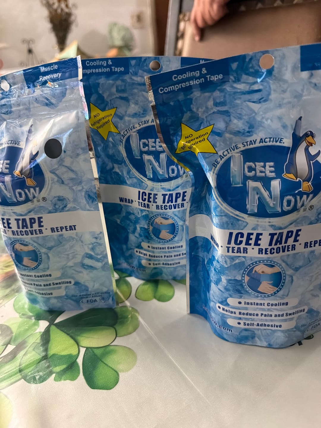 Customer photo review of ICEE TAPE – INSTANT COOLING RECOVERY WRAP