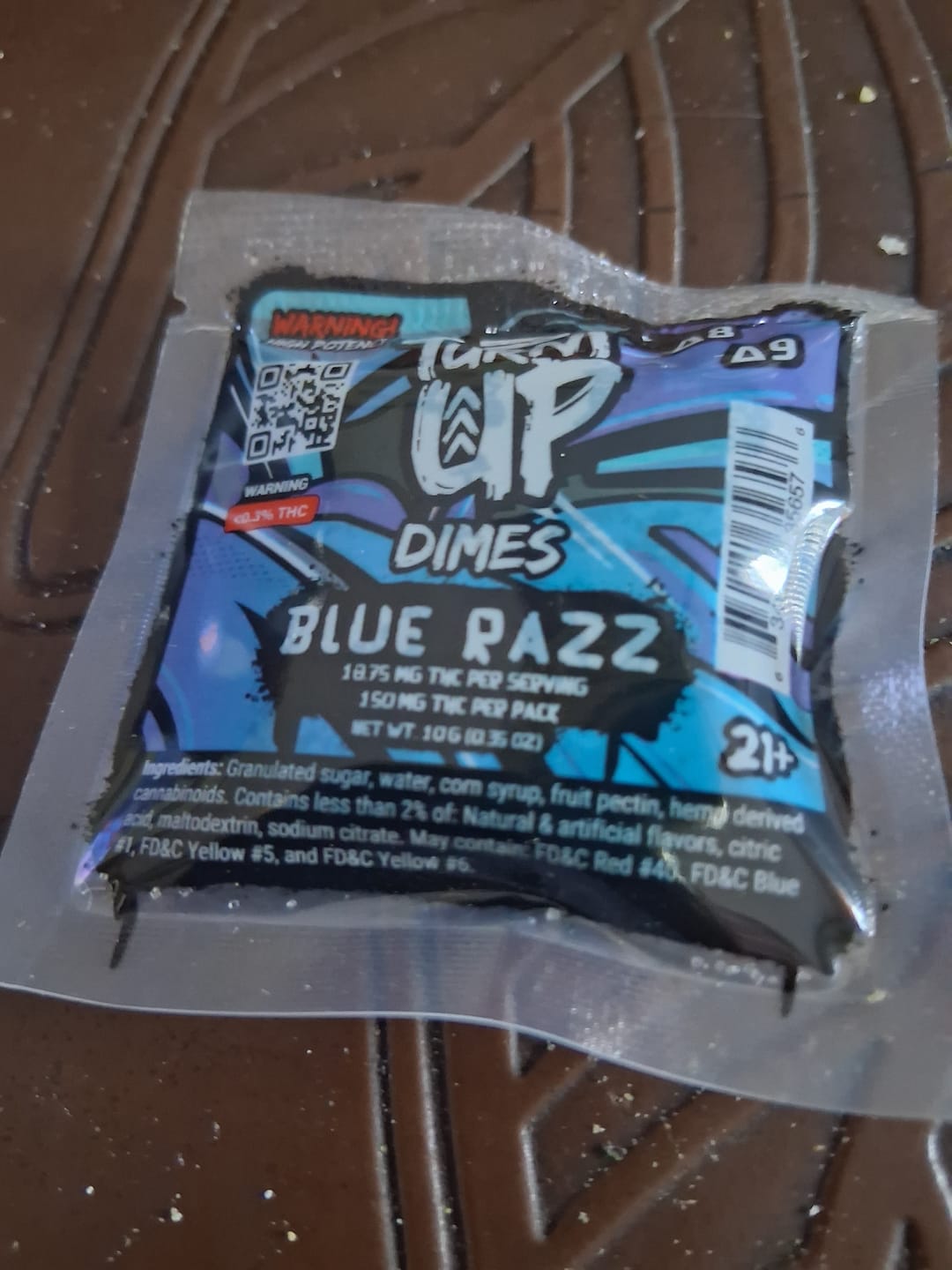 Customer photo review of Dime Gummy - Blue Razz