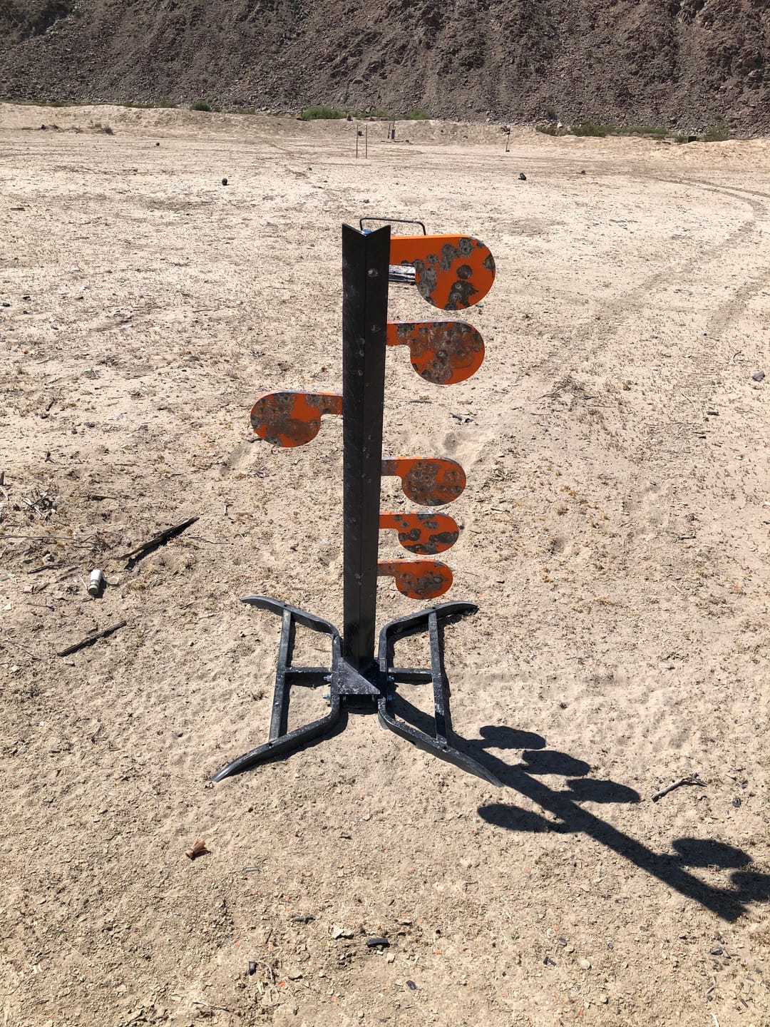 Customer photo review of 6" x 3/8" AR500 Steel Target Dueling Tree Stand