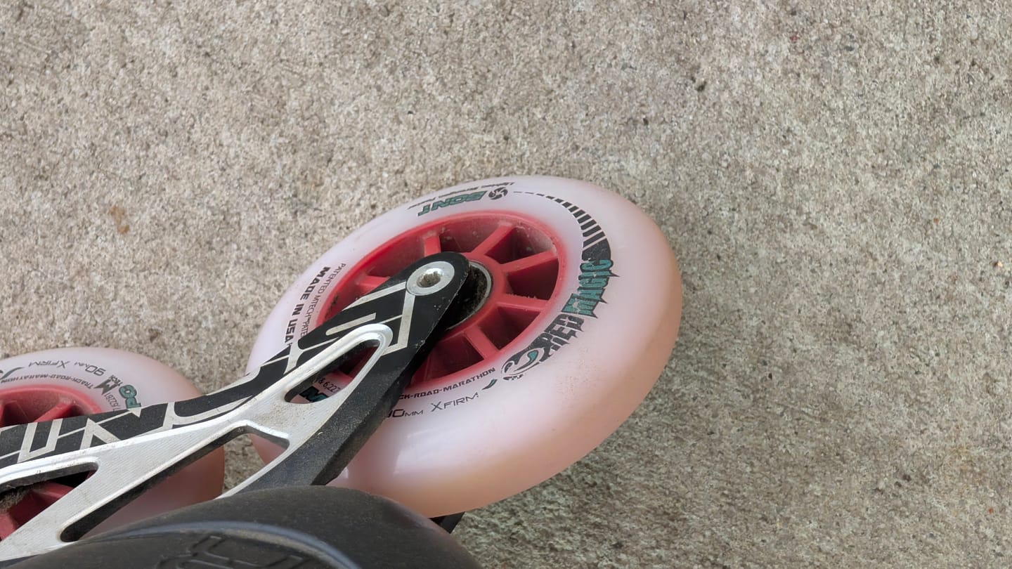 Customer photo review of Red Magic Inline Skate Wheel
