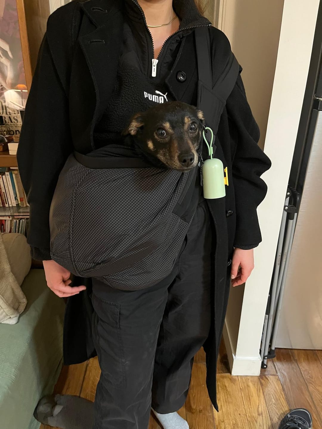 Customer photo review of Sac de transport en bandoulière noir