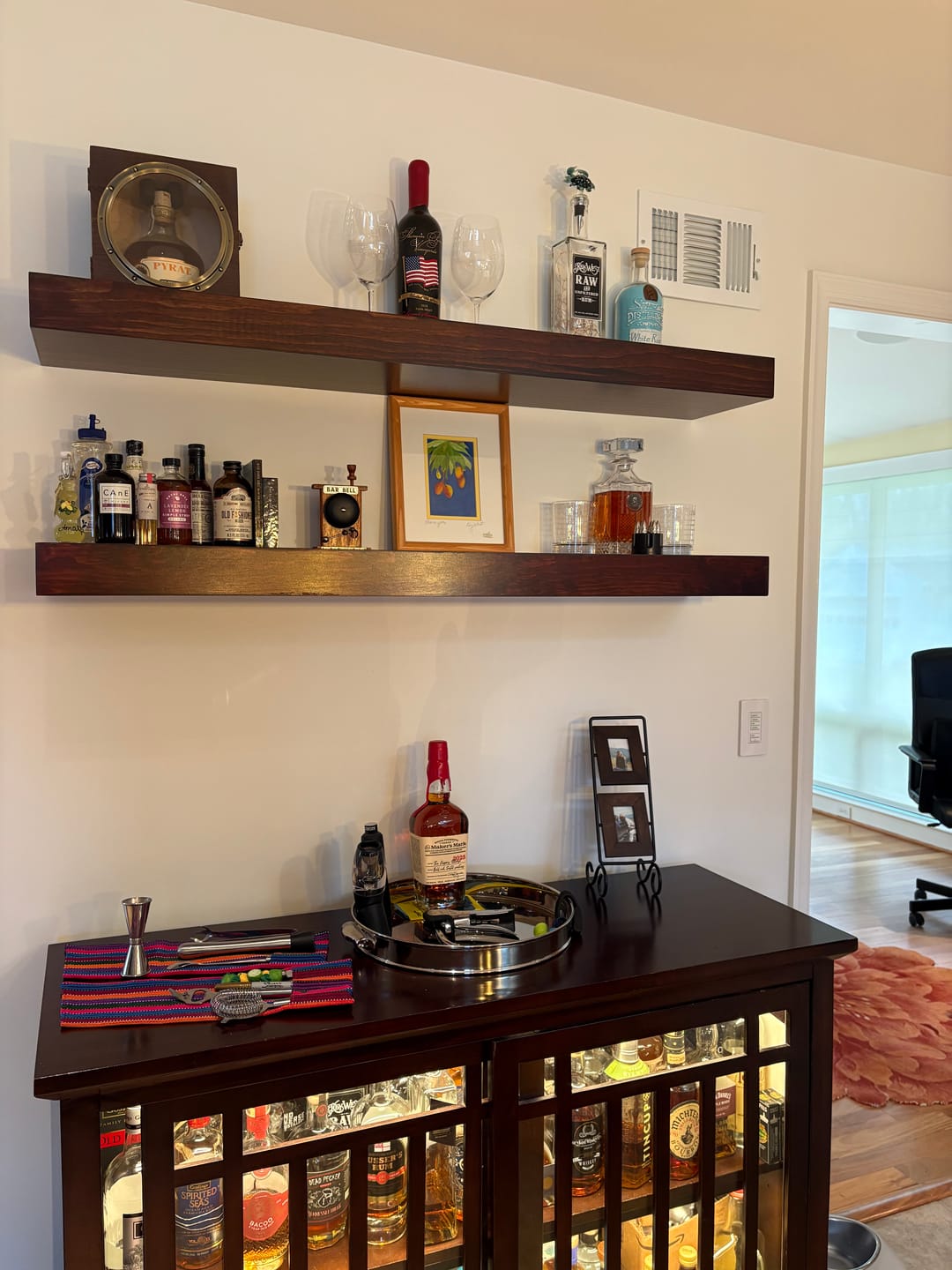 Customer photo review of Modern 3" Thick Floating Shelves