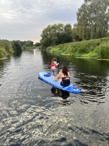 Customer photo review of Aquaplanet ALLROUND TEN 10' Inflatable Paddle Board Package - Azure