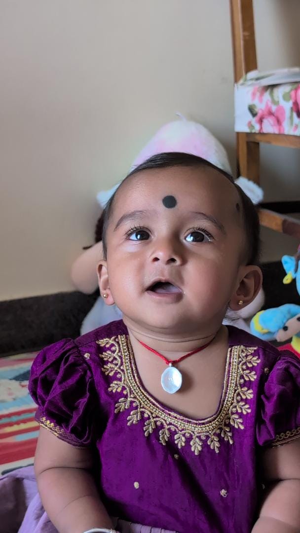 Customer photo review of Wine with Lavender baby girl traditional ethnic dress