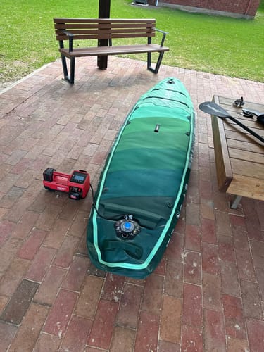Customer photo review of Aquaplanet PACE Plus 11'8" Inflatable Paddle Board Package - Nori