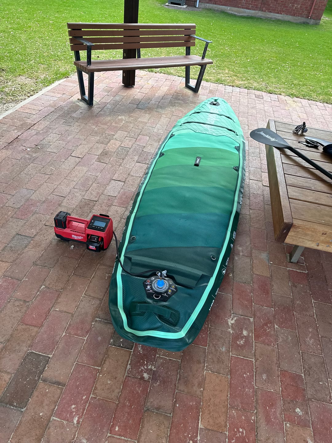 Customer photo review of Aquaplanet PACE Plus 11'8" Inflatable Paddle Board Package - Nori