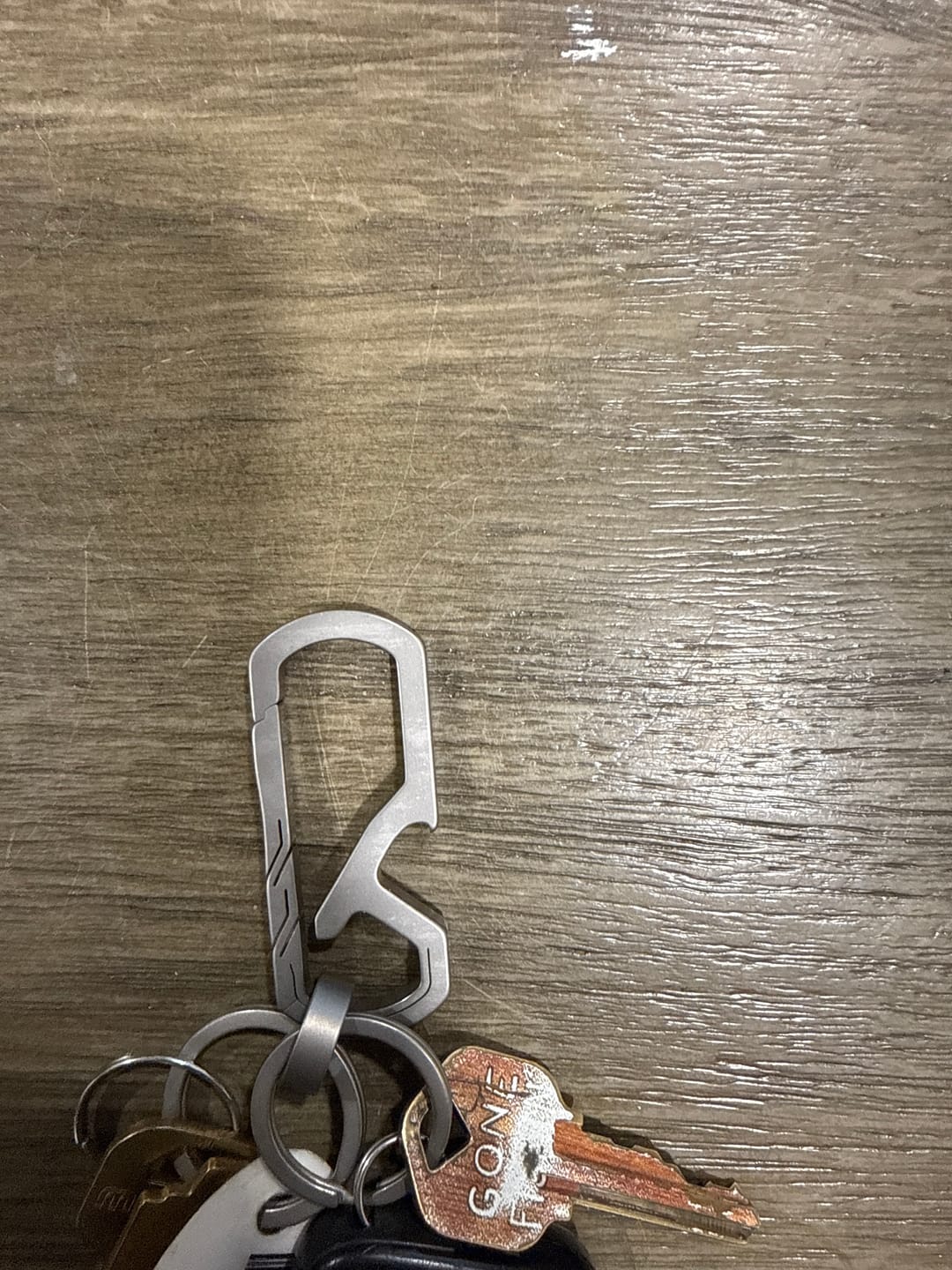 Customer photo review of 80Eighty® Titanium Keychain Clip