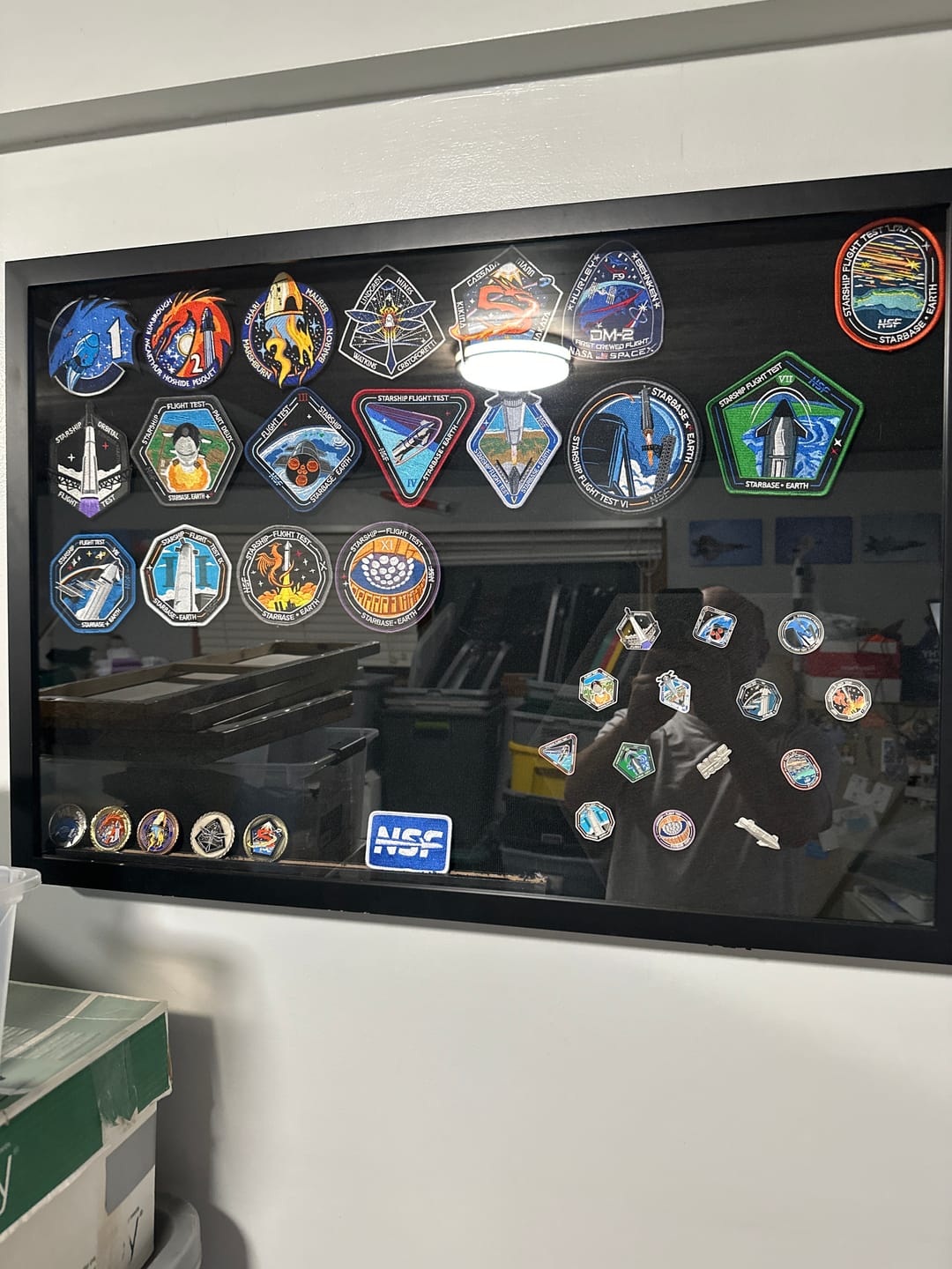 Customer photo review of SpaceX Starship Flight Pin Collection & Display Mount