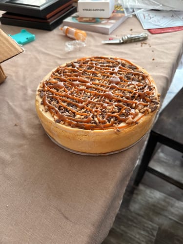 Customer photo review of Salted Caramel Cheesecake
