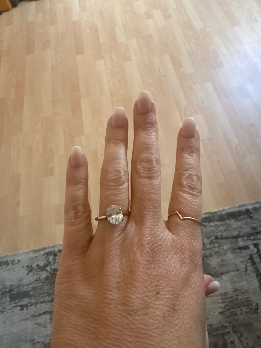 Customer photo review of Oval Solitaire Travel Ring