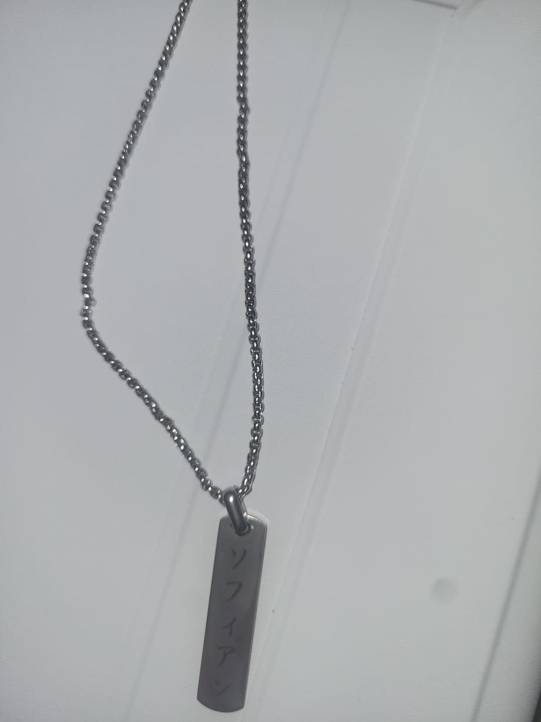 Customer photo review of Collier Japonais Gravé Homme