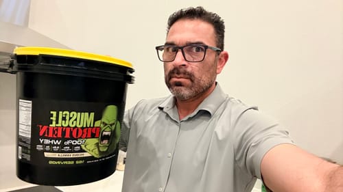 Customer photo review of Whey Protein Powder Bucket