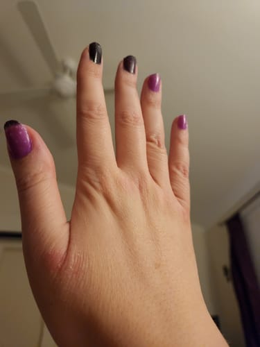 Customer photo review of Mariah | Colour Changing Nail Polish Wraps