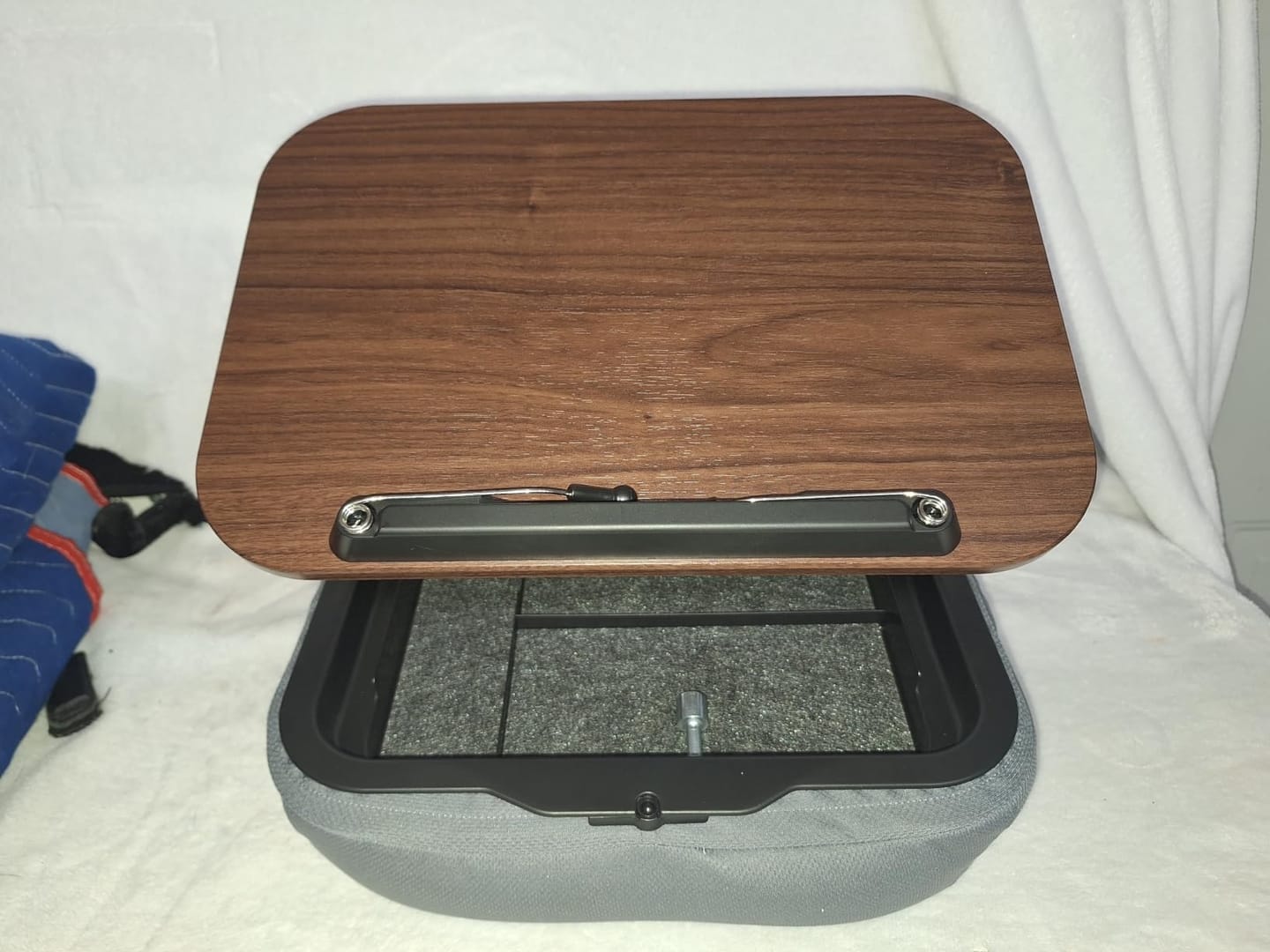 Customer photo review of Adjustable Pillow Stand with Storage