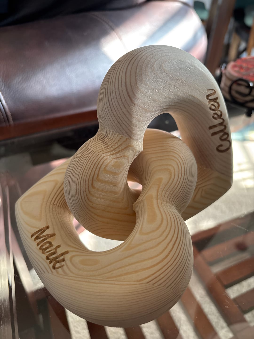 Customer photo review of Romantic Couple - Personalized Infinity Heart Sculpture