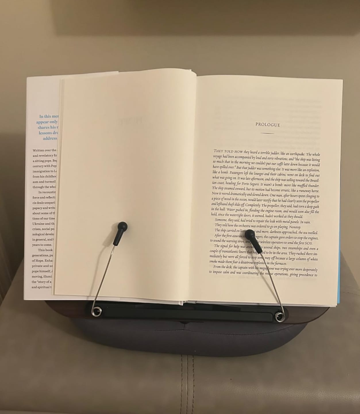Customer photo review of Adjustable Pillow Stand with Storage