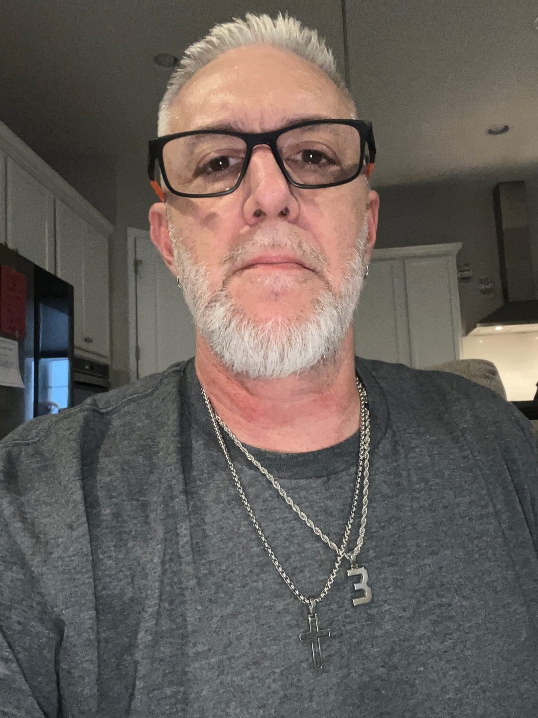 Customer photo review of Iced Jersey Number Pendant with Moissanite Diamonds (Silver Rhodium)