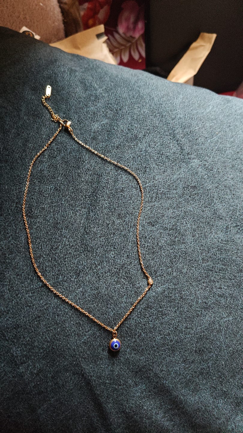 Customer photo review of Evil Eye Necklace