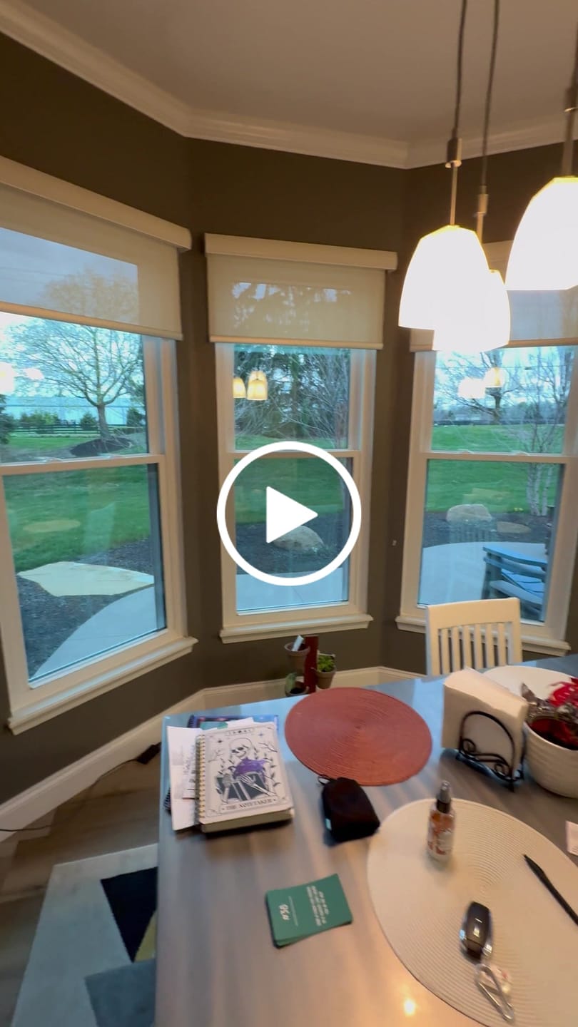 Customer video review of SmartWings Motorized Light Filtering Solar Shades 1%/3%/5% Openness Aventus