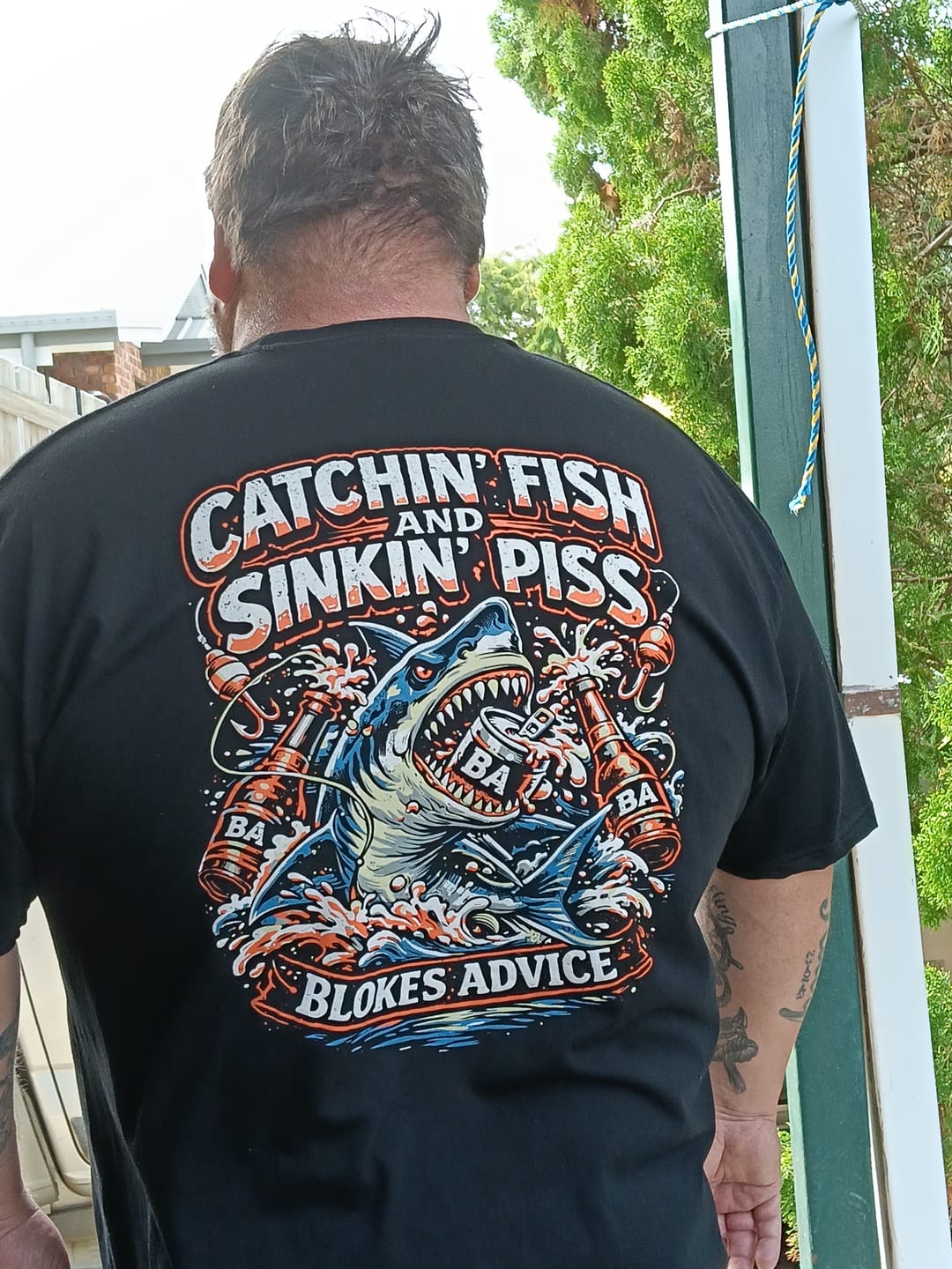 Customer photo review of Sinkin' Beers Tee