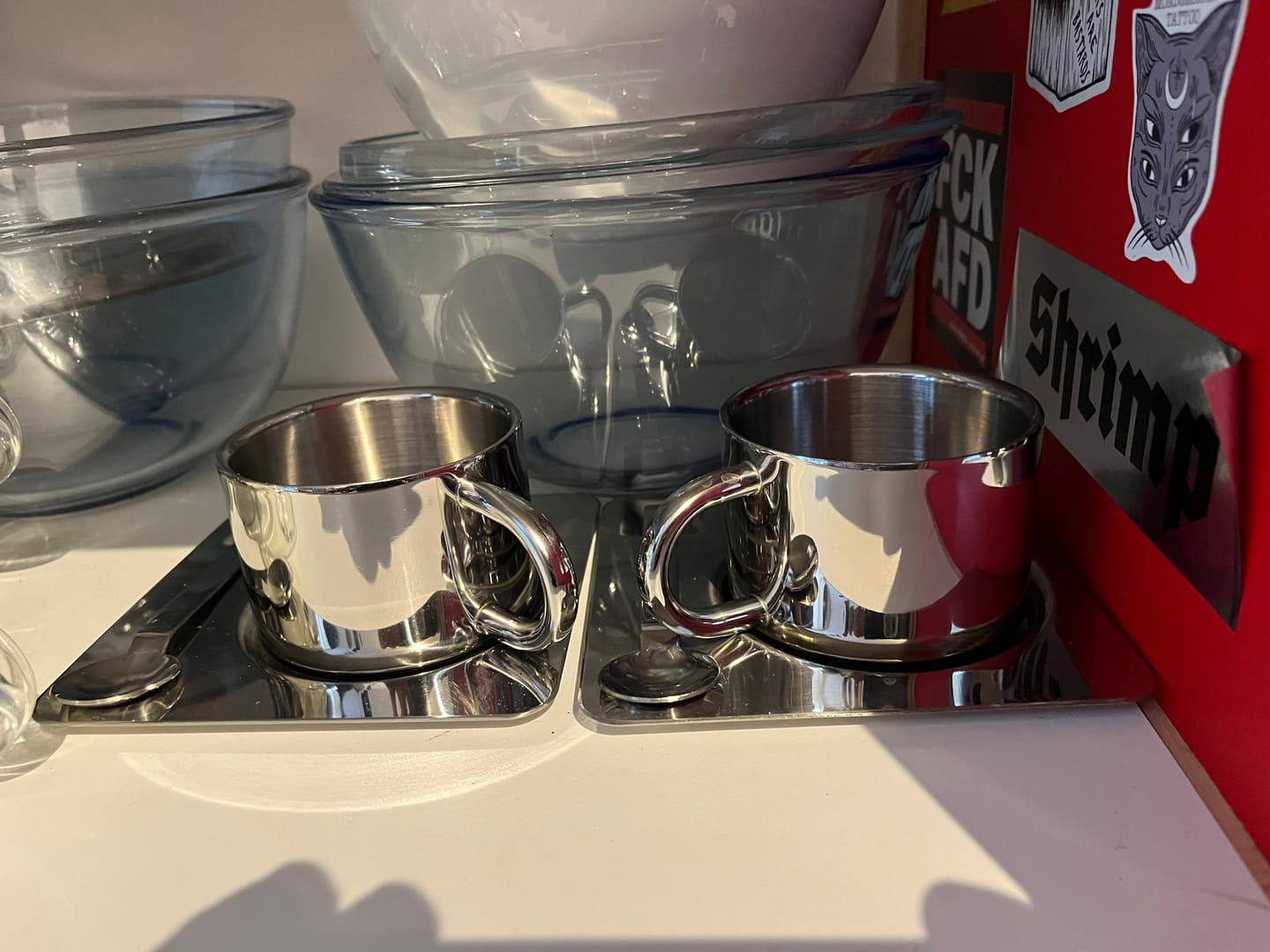 Customer photo review of Venice Mirror Cup with a Saucer & Spoon
