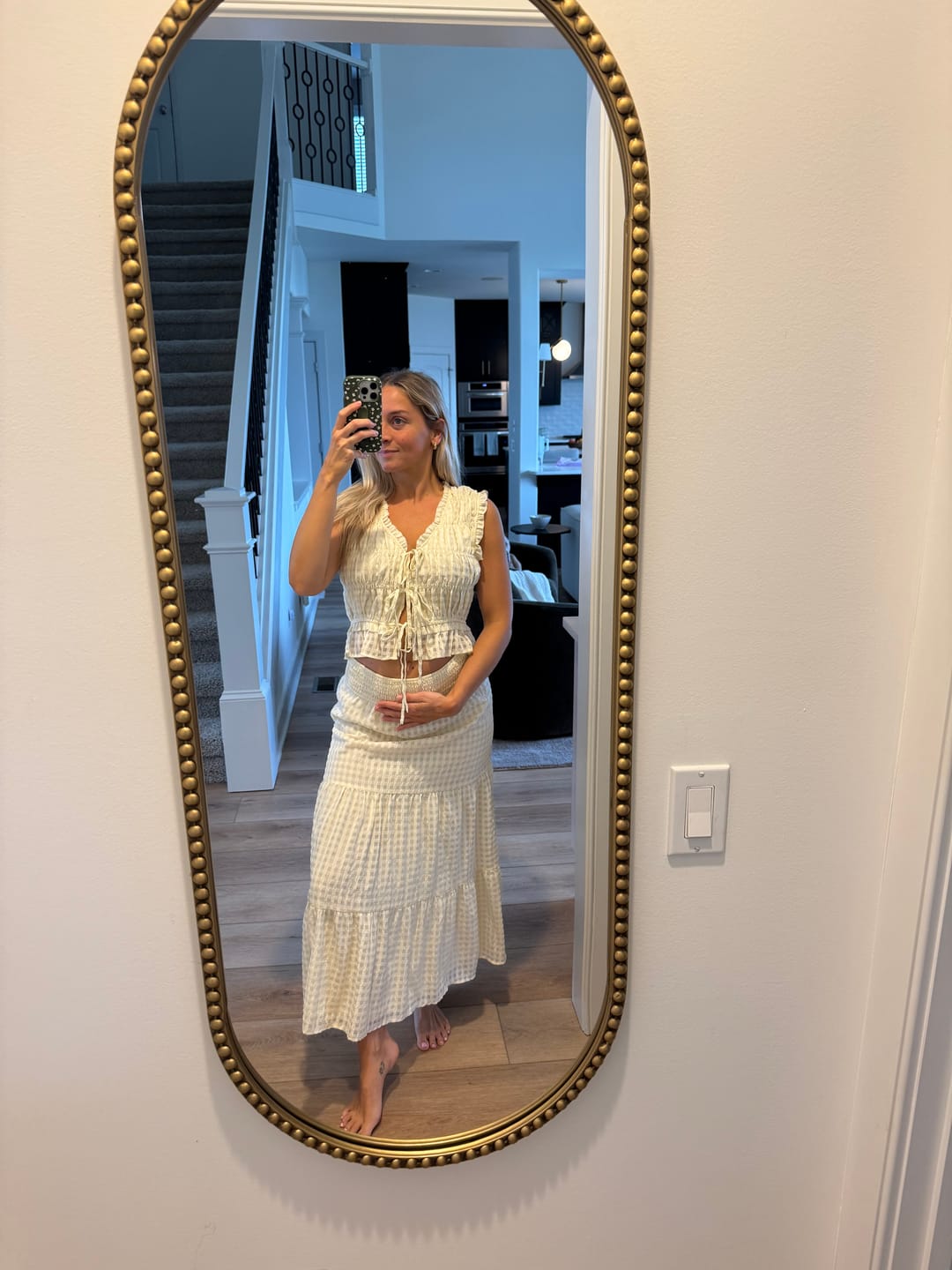 Customer photo review of Melody Tiered Maxi Skirt