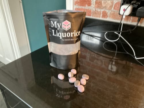 Customer photo review of Hard Boiled Violet & Liquorice - mildly salty sweets