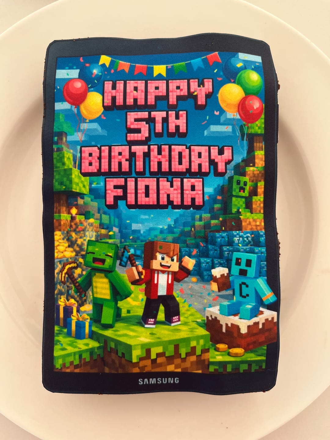 Customer photo review of A5 Rectangle Custom Edible Icing Image
