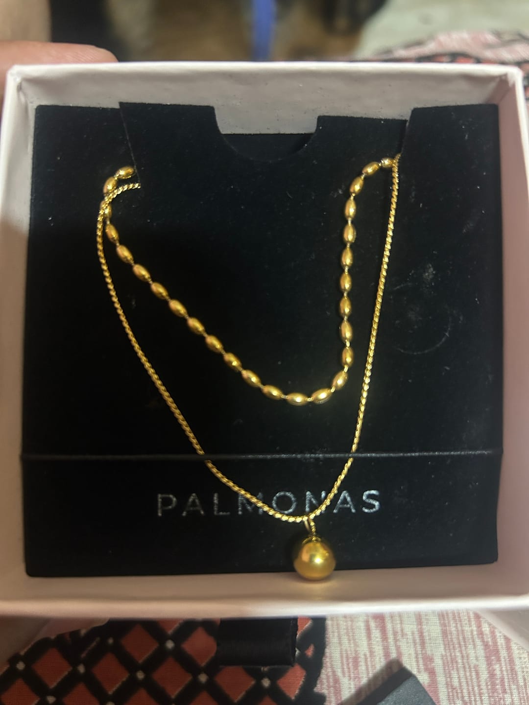 Customer photo review of Two-Layered Bead Necklace