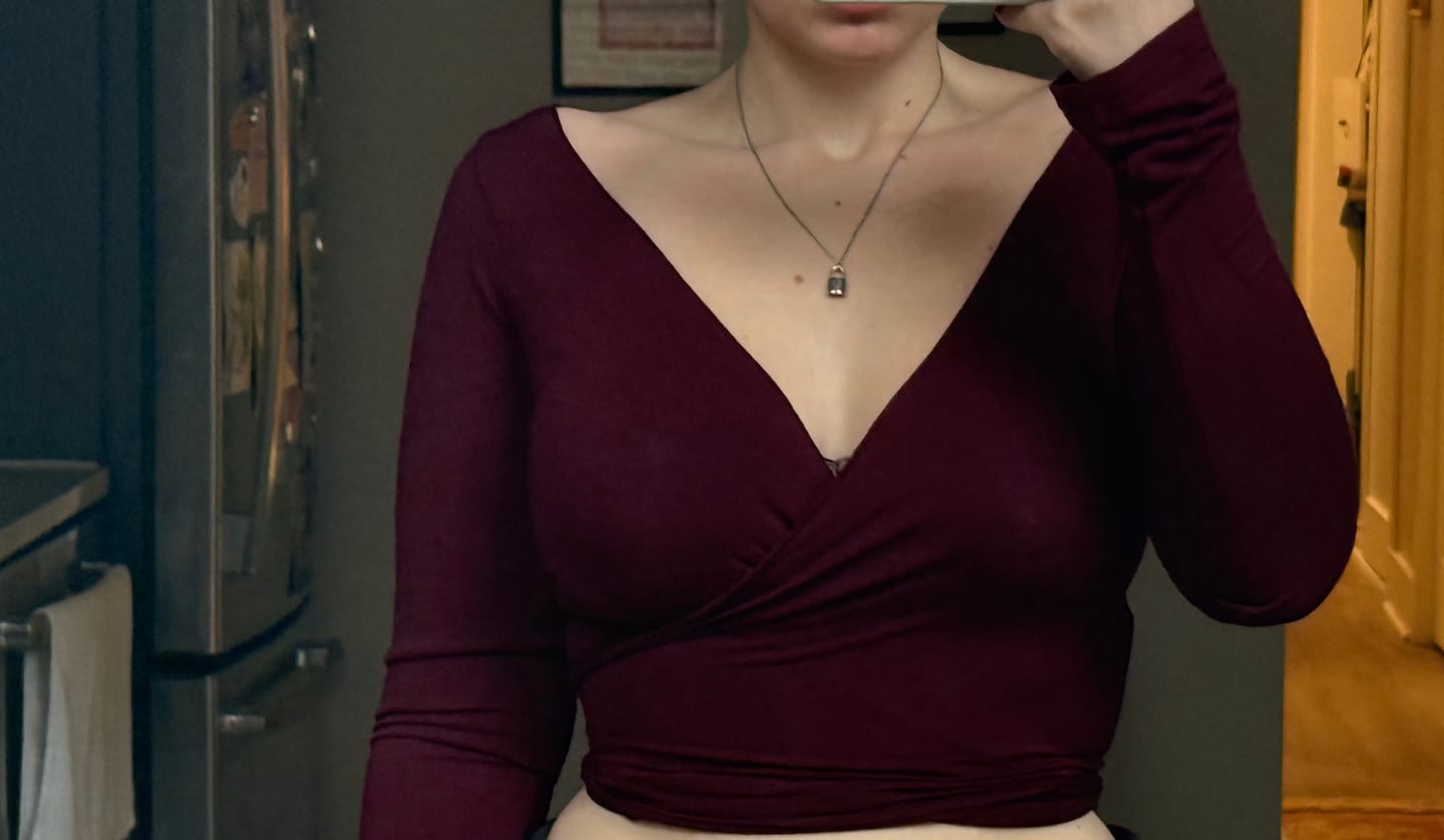 Customer photo review of The Ballet Wrap / Black-Cherry