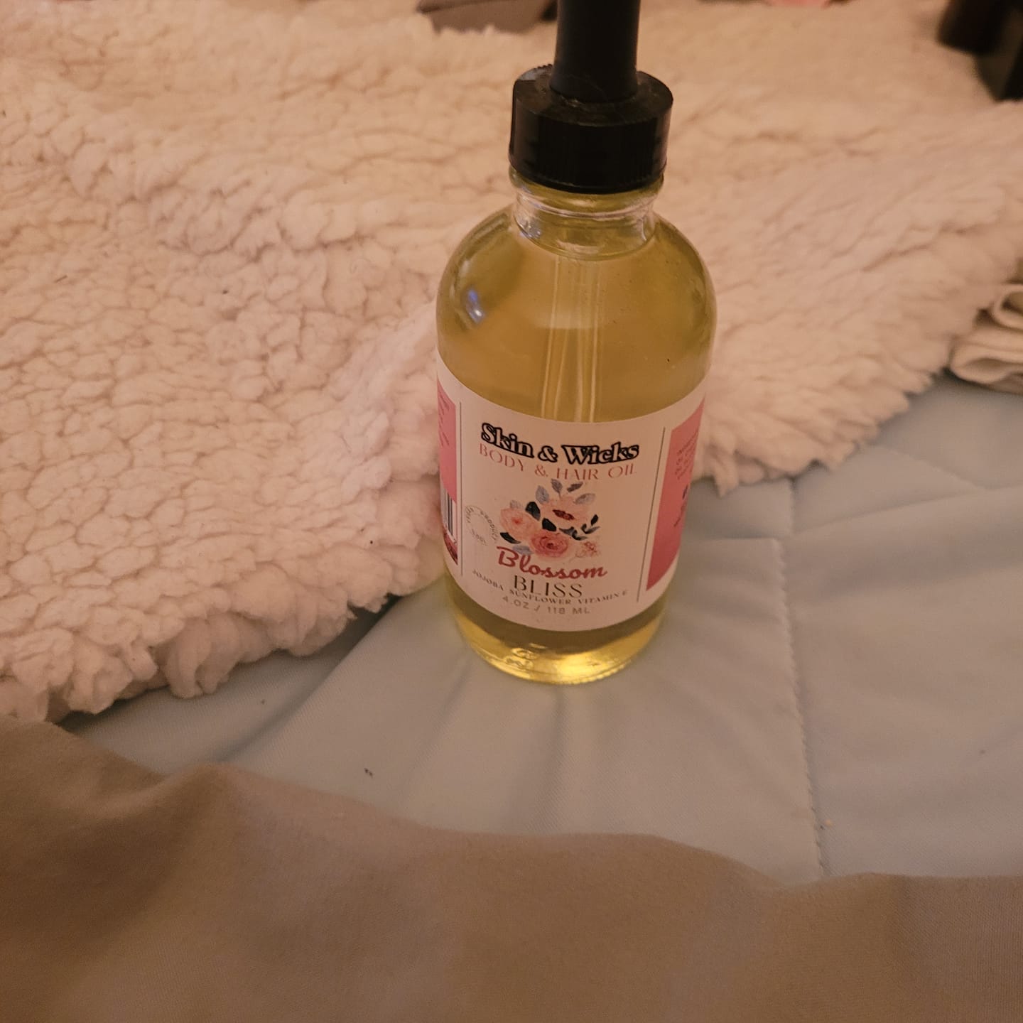 Customer photo review of Blossom Bliss Organic Body Oil