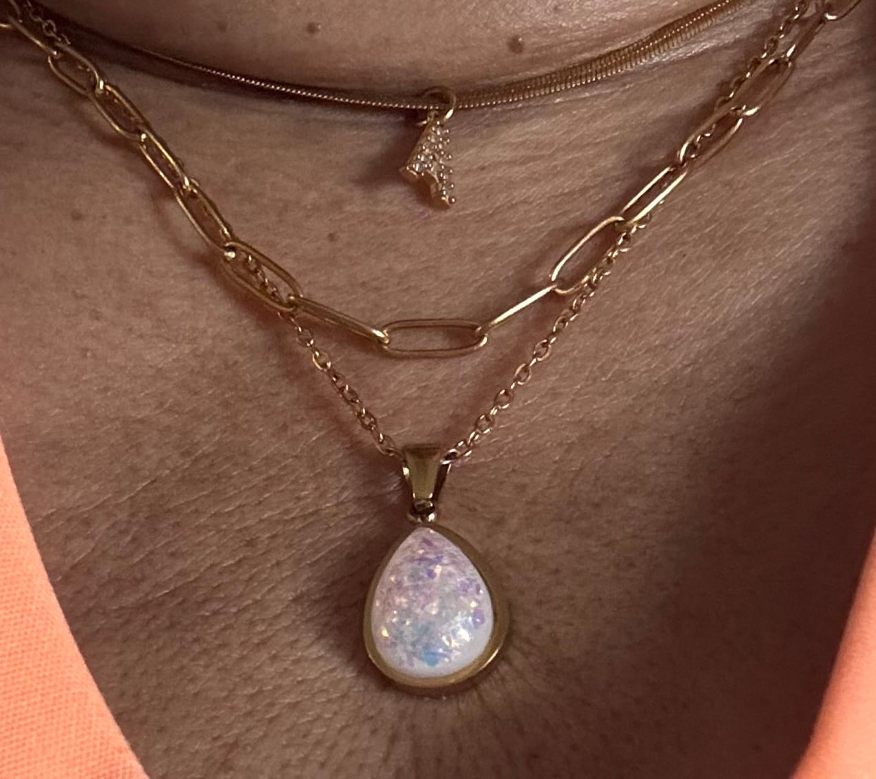 Customer photo review of Ocean Drops Necklace
